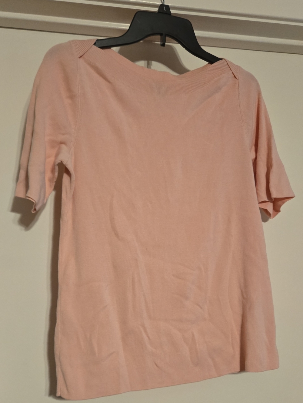 Talbots Light Pink Short-Sleeve Knit Top